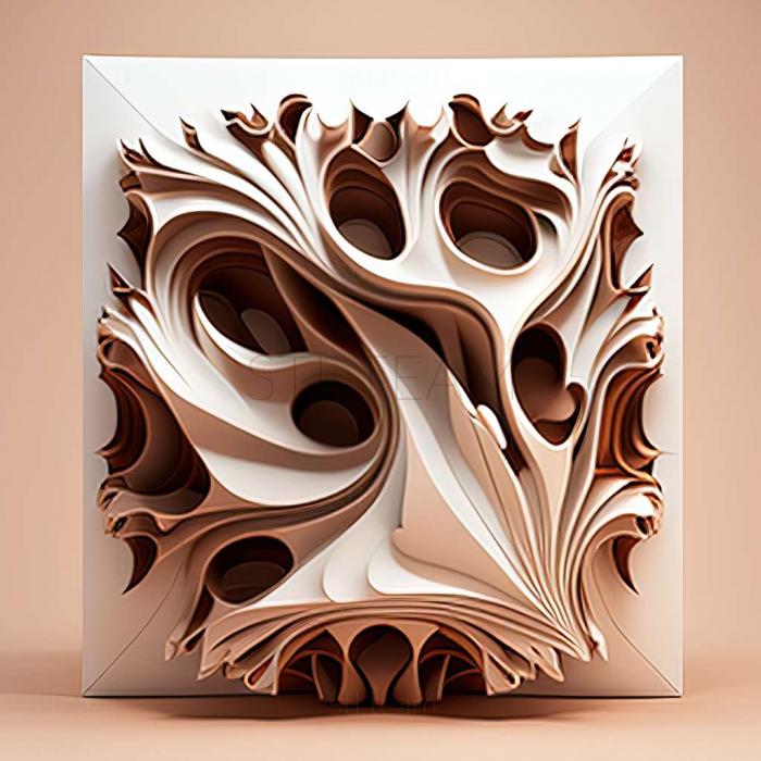 3D model brown white (STL)